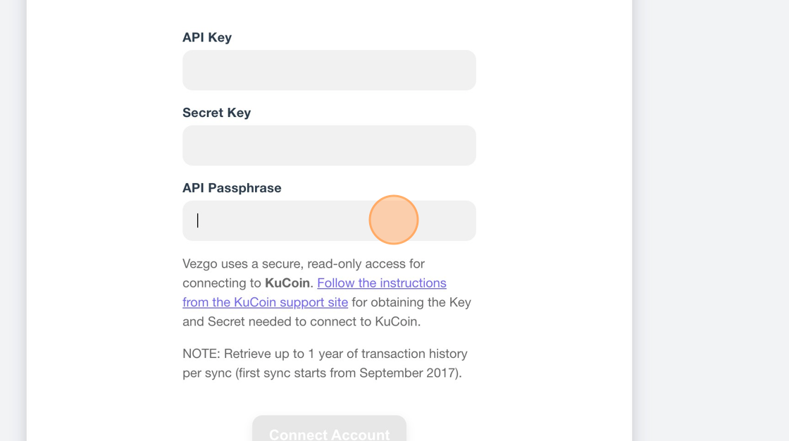 Connect KuCoin exchange account to crypto tracking dashboard. - Step 10.png