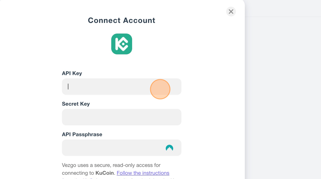 Connect KuCoin exchange account to crypto tracking dashboard. - Step 8.png